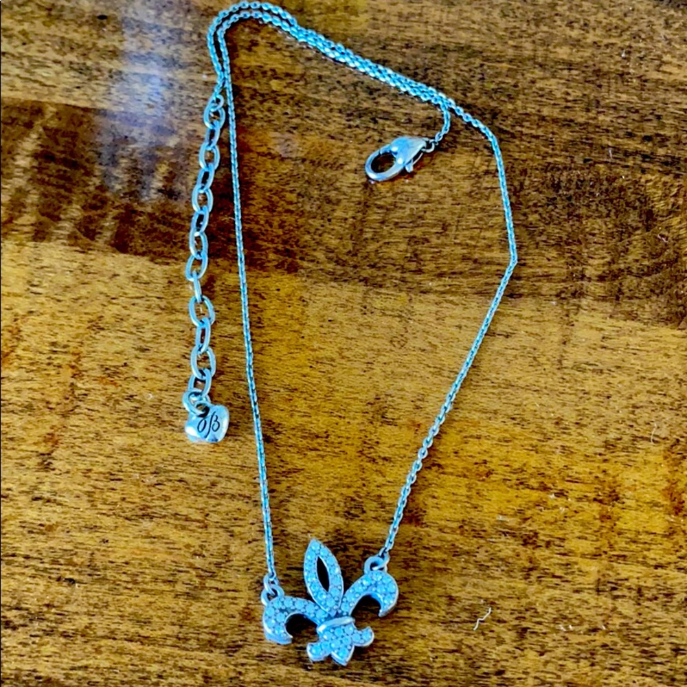 Brighton Gem Encrusted Fleur De Lis Necklace